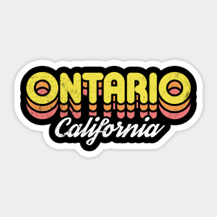 Retro Ontario California Sticker